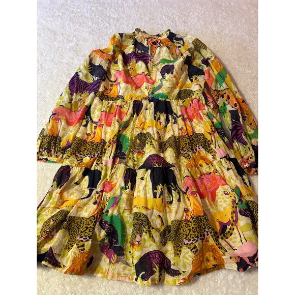 JCrew Tiered popover dress in Ratti safari print Size XS - Picture 7 of 7
